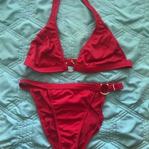 Cherry red bikini